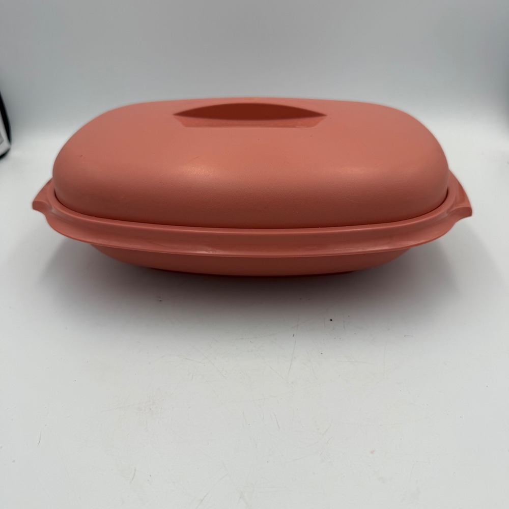 Tupperware Microwave Steamer 6 Cup 1.4L Terracotta Pink 3pc Set 1273 1274 1275
